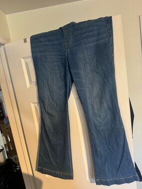 SPANX Women's Dark Blue Flare Jeans and Wide Leg Ponte Dress Pants